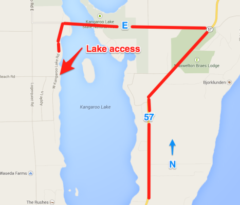 Map to Kangaroo Lake